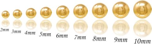 14kt Yellow Gold Balls Stud Earrings with Comfort Silicone Back (4mm) in Saudi Arabia
