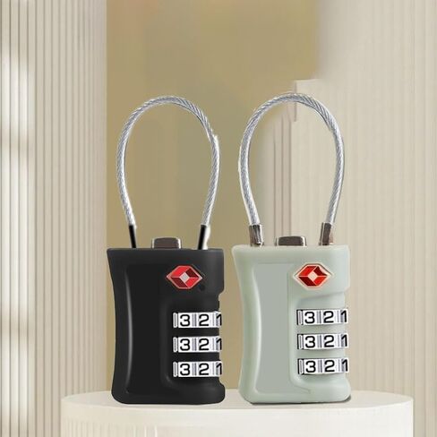 2 Pack Combination Lock Customs Lock Luggage Travel,Black in Saudi Arabia