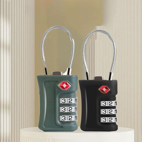 2 Pack Combination Lock Customs Lock Luggage Travel,Black in Saudi Arabia
