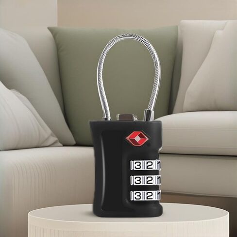 2 Pack Combination Lock Customs Lock Luggage Travel,Black in Saudi Arabia
