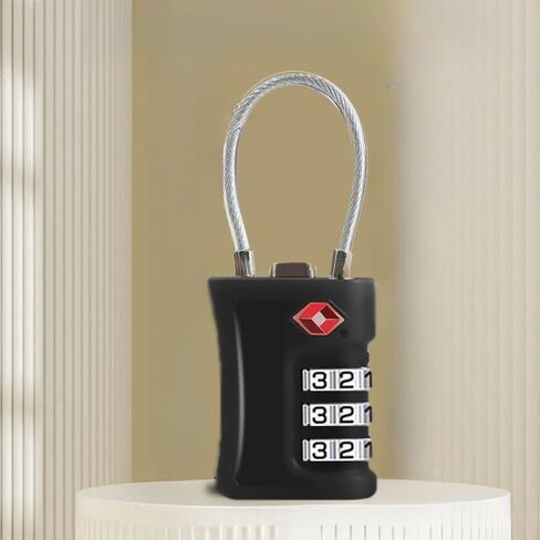 2 Pack Combination Lock Customs Lock Luggage Travel,Black in Saudi Arabia