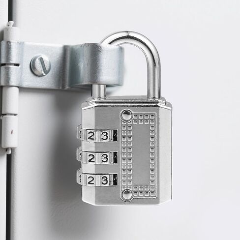 25mm Combination Lock for Gym Locker, Luggage, and Backpack, Durable Padlock, White in Saudi Arabia