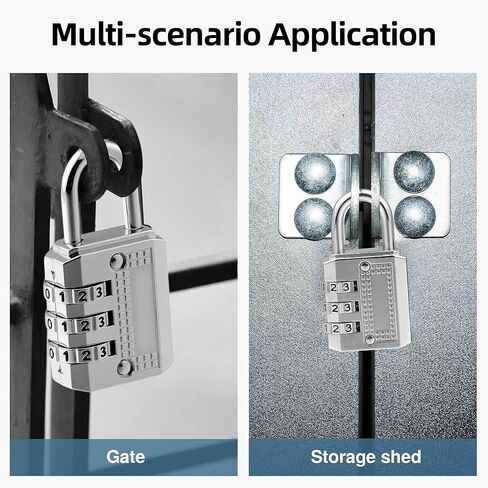 25mm Combination Lock for Gym Locker, Luggage, and Backpack, Durable Padlock, White in Saudi Arabia