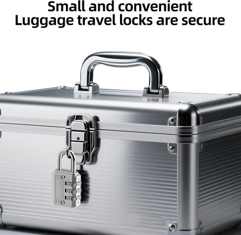 25mm Combination Lock for Gym Locker, Luggage, and Backpack, Durable Padlock, White in Saudi Arabia