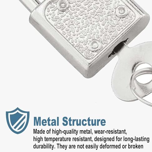 10 Pcs Mini Cute Diary Padlock Vintage Style Small Luggage Locks Decorative Tiny Padlock Suitcase Lock with Keys for Diaries Jewelry Boxes Travel Backpack Suitcase (Silver) in Saudi Arabia