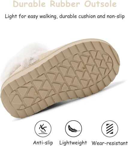 أحذية Cubufly للفتيات الصغيرات الصغار أحذية شتوية دافئة للأطفال مبطنة بالفرو للكاحل أحذية ثلج مضادة للانزلاق in Kuwait