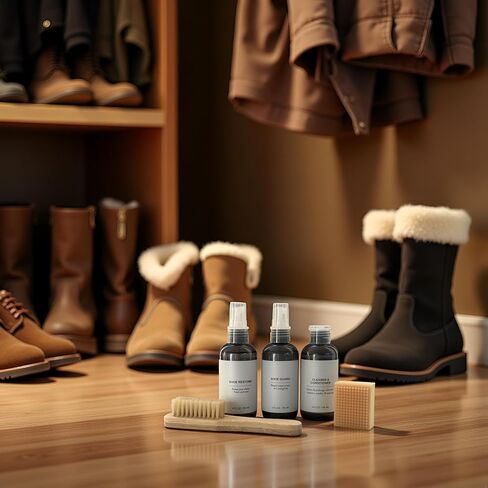 Shoe Cleaning Kit - Suede & Nubuck All-in-One Cleaner with Conditioner, Protector Spray & Brushes in Saudi Arabia