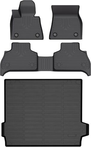 Floor Mats & Cargo Liner Custom for 2021-2025 Chevrolet Suburban/GMC Yukon XL 7 Seats (2nd Row Bucket Seats) All Weather TPE Heavy Duty Floor Liners 1st& 2nd& 3rd Row Full Set Accessories-Black in Saudi Arabia