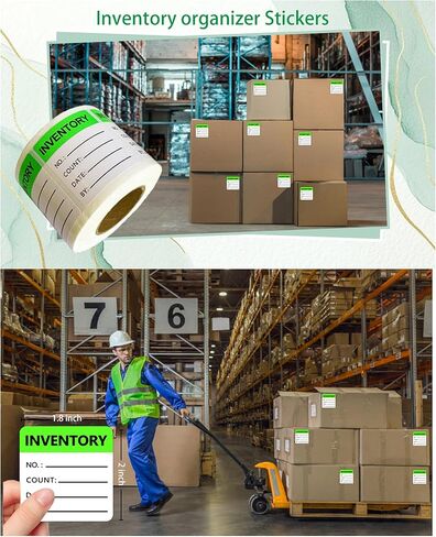 Top label 1.8x2 Inch Inventory Label,Inventory organizer Stickers,Inventory Control Labels,500 Pcs,Green,1.8x2 Inch in Kuwait