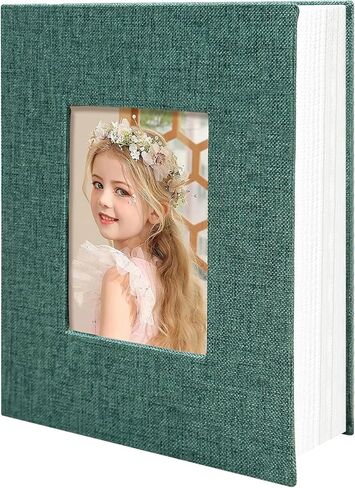 ألبوم صور HoneyTolly مقاس 4x6 100 جيب لهدايا الزفاف، كتاب ذاكرة بغلاف صلب من الكتان، ألبومات صور سهلة الارتداء لحفلات الزفاف، والأسرة، والذكرى السنوية، والرضع، وصور العطلات in Kuwait