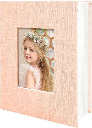 ألبوم صور HoneyTolly مقاس 4x6 100 جيب لهدايا الزفاف، كتاب ذاكرة بغلاف صلب من الكتان، ألبومات صور سهلة الارتداء لحفلات الزفاف، والأسرة، والذكرى السنوية، والرضع، وصور العطلات in Kuwait