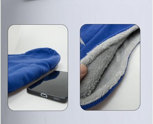 Winter Warmth 2-in-1 Hat & Face Mask - Windproof, Thick Fleece Lining for Cycling, Running, Skiing, Machine Washable in Saudi Arabia