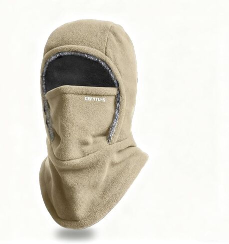Winter Warmth 2-in-1 Hat & Face Mask - Windproof, Thick Fleece Lining for Cycling, Running, Skiing, Machine Washable in Saudi Arabia