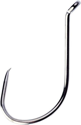 Eagle Claw Lazer Sharp Long Shank Octopus Hook, Offset Up Eye, Barbed, Size 4, Medium Wire, 57 Hooks, Red in Saudi Arabia