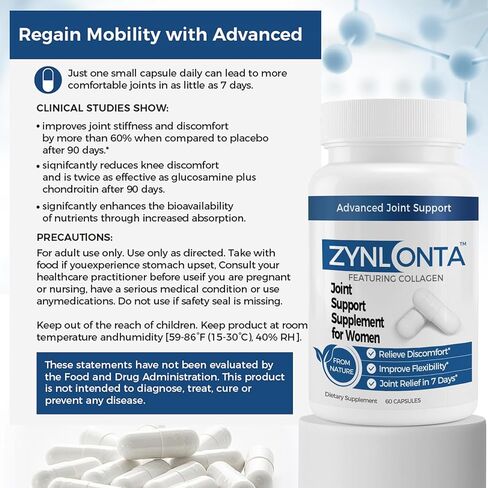 دعم المفاصل المتقدم، مكمل دعم المفاصل للنساء، مكمل صحي للمفاصل للنساء، إصلاح المفاصل، كولاجين عالي الفعالية، كركم، بوسويليا، ريسفيراترول، 60 قيراط in Kuwait