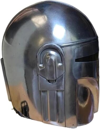 Mandalorian Medieval Costume Helmet with Liner and Chin Strap - LARP/Costumes/Role Plays Steel Helmet in Kuwait