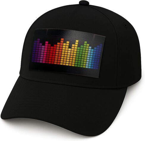 قبعات البيسبول GloFX LED | قبعة LED من الألياف الضوئية وقبعة مضيئة للعرض الجديد | قبعة بيسبول سوداء للحفلات والحفلات in Kuwait