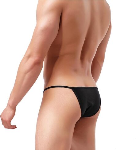 Men's String Cheeky Bikini Underwear High-leg Opening Briefs Sexy Brazilian Cut Breathable Underpanties for Men in Saudi Arabia