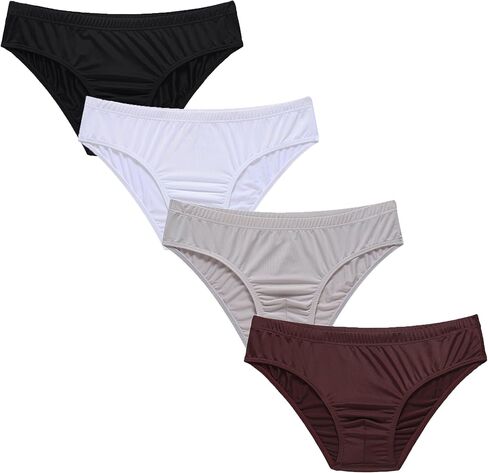 Mendove Mens Silkly Bikini Briefs Low Rise Cool Underwear Pack of 4 in Saudi Arabia