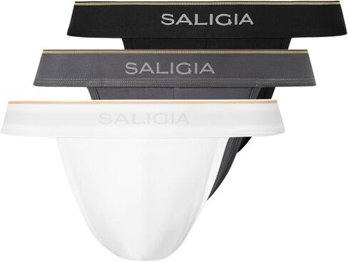 SALIGIA Men’s Bikini Briefs Underwear Sexy, Tag-Free & 50s Modal High-Cut Brief with No-Fly Pouch 3-Pack in Saudi Arabia
