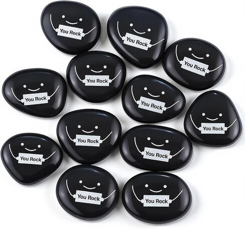 Lounsweer Mini You Rock Stones You Rock Gifts جيب عناق الهدايا الإيجابية التقدير شكرا الصخور التحفيزية عيد الميلاد السائبة زينة عيد الميلاد هدية لزميل الموظفين المعلم in Kuwait