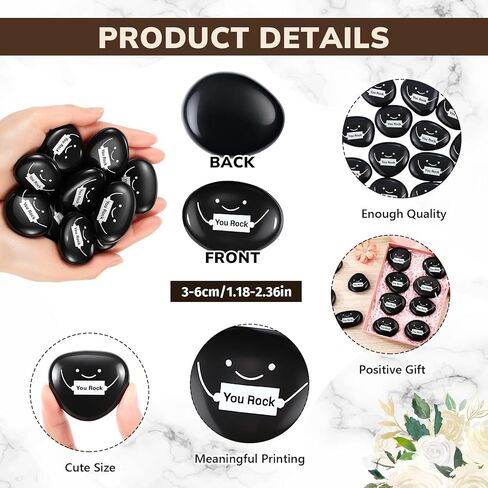 Lounsweer Mini You Rock Stones You Rock Gifts جيب عناق الهدايا الإيجابية التقدير شكرا الصخور التحفيزية عيد الميلاد السائبة زينة عيد الميلاد هدية لزميل الموظفين المعلم in Kuwait