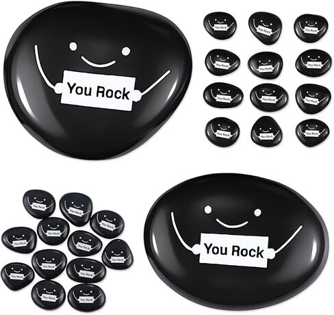 Lounsweer Mini You Rock Stones You Rock Gifts جيب عناق الهدايا الإيجابية التقدير شكرا الصخور التحفيزية عيد الميلاد السائبة زينة عيد الميلاد هدية لزميل الموظفين المعلم in Kuwait