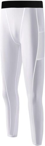 Kids Boys Compression Pants Leggings Sports Tight Base Layer Quick Dry for 6-14Y in Saudi Arabia