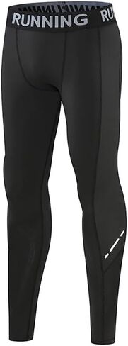 Youth Boys' Compression Leggings Tights Athletic Pants Sports Base Layer Under Pants Gear for Football Sports in Saudi Arabia