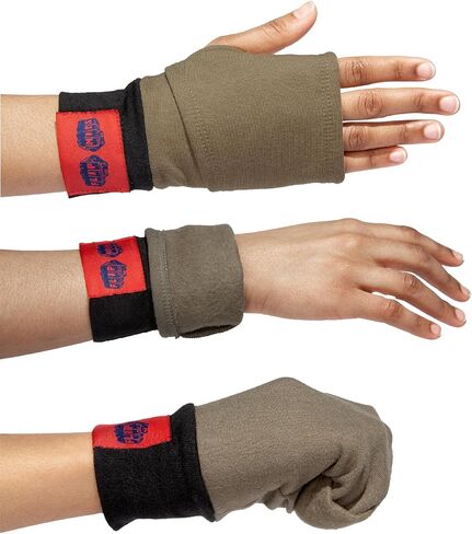 Fingerless 3-in-1 Performance Gloves | Running, Hiking, Gym Workouts, Cycling, Yoga, Pilates, Driving, Sewing, Video Games, Sweat Wicking, Insulating (Ninja Party, X-Large) in Kuwait