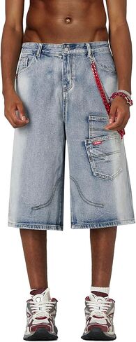 Aelfric Eden Stacked Pocket Longline Jorts Baggy Denim Shorts Casual Y2K Streetwear Unisex Jean Shorts in Saudi Arabia