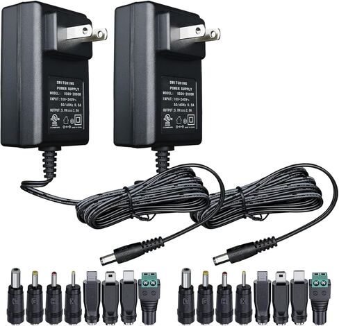UL Listed 5V 2A 6ft Power Supply Adapter, 100-240V AC to DC 10W Switching Adapter Replacement Power Cord for Security Camera Baby Monitor Scanner TV Box Raspberry and More 5vdc Electronics in Kuwait
