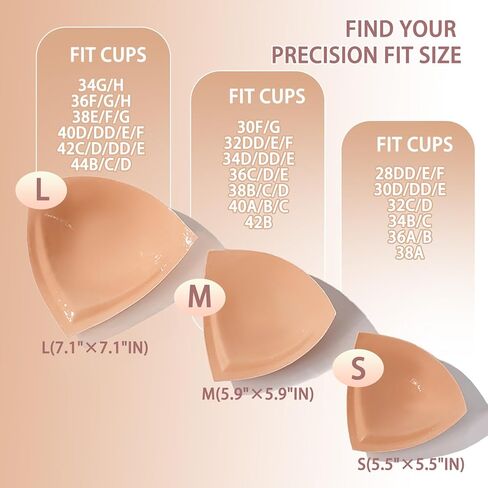 Double-Sided Sticky Bra Lift Inserts | Lightly Padded Push-Up Adhesive Bra for Large Bust | Reusable & Invisible Insert Pads in Saudi Arabia