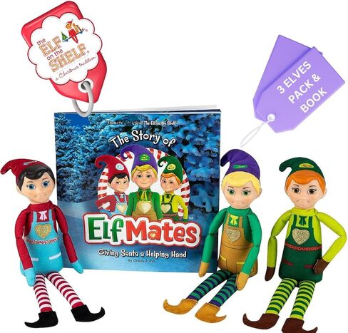 Elf Mates 3-Pack with Storybook – Authentic, Original, Trusted Christmas Elf for Kids | Official The Elf on The Shelf Santaverse Product. Includes 3 Elves! in Saudi Arabia