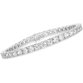 سوار التنس Diamond2Deal من الذهب الأبيض عيار 14 قيراط على شكل دائري من الألماس من Diamond2Deal (4 قيراط، اللون D، الوضوح- VS) in Kuwait