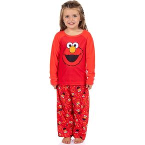 Sesame Street Elmo Pajamas Girls' 2-Piece Long Sleeve Pant Lounge Sleep Set in Kuwait