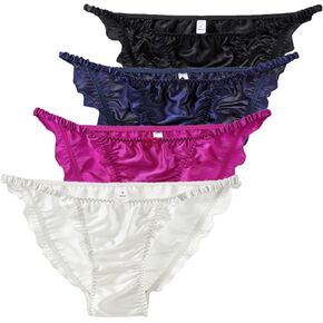ملابس داخلية نسائية من الحرير الخالص، ملابس داخلية على شكل حرف T من الخلف، سراويل داخلية من حرير التوت بنسبة 100%، شفافة من خلال بيكيني in Kuwait