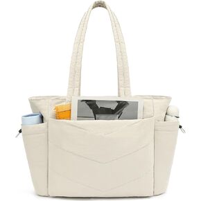 حقيبة تانتومي للنساء، حقيبة حمل منتفخة بسحاب، حقيبة كتف مبطنة، حقائب يد خفيفة الوزن للعمل والسفر والمدرسة وصالة الألعاب الرياضية in Kuwait