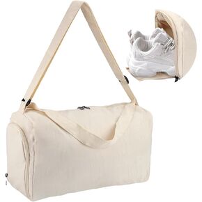 حقيبة رياضية صغيرة للنساء مع حجرة للأحذية، حقائب سفر ليلية للنساء والرجال، حقيبة حمل لعطلة نهاية الأسبوع - رياضة اليوغا والرقص (أخضر فاتح) in Kuwait