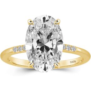 3.5ct Solitaire Radiant Cut Engagement Ring,Yellow Gold Plated 925 Sterling Silver Simulated Diamond Promise Ring in Kuwait