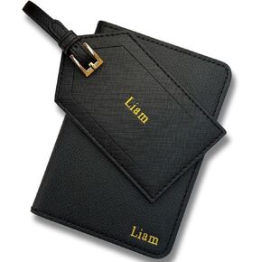 Personalized Passport Cover and Luggage Tag Custom Passport Holder Travel Accessories Gift Travel Ideas Holiday Gift Wedding Favors in Kuwait