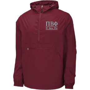 Sorority Letters Shop سترة واقية من الرياح Pi Beta Phi - سترة أنوراك - سحاب ربع in Saudi Arabia