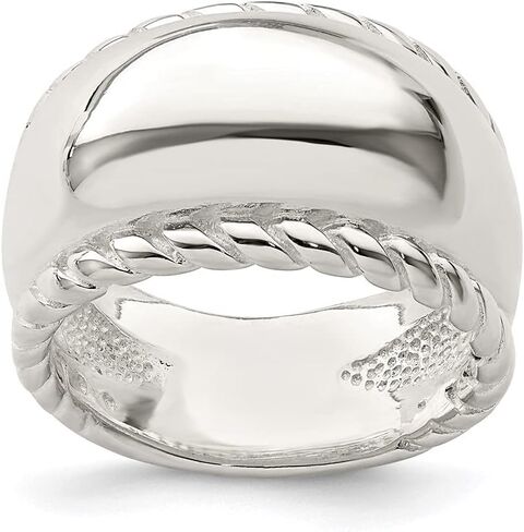 925 Sterling Silver Twisted Dome Stacked Ring in Saudi Arabia