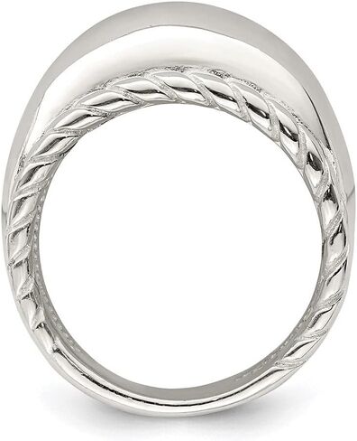 925 Sterling Silver Twisted Dome Stacked Ring in Saudi Arabia