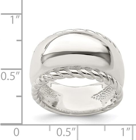 925 Sterling Silver Twisted Dome Stacked Ring in Saudi Arabia