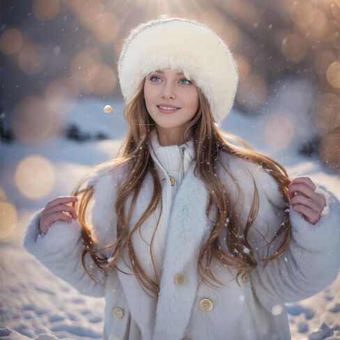 Womens Winter Faux Fur Bucket Hat, 2026 New Fluffy Fisherman Fuzzy Bucket Hat Warm Faux Mink Plush Hat in Saudi Arabia