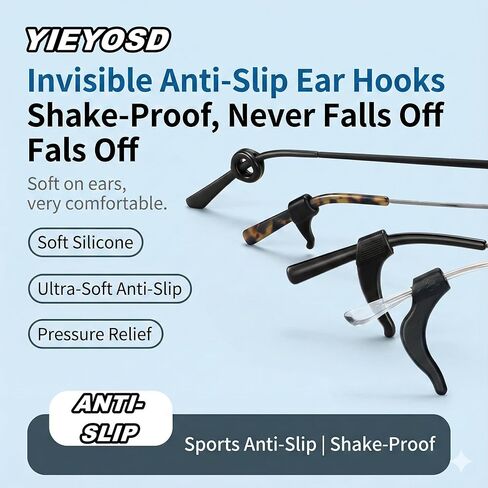 Fit for RayBan Wayfarer Eyeglass Nose Pad,Fit for Ray-Ban Meta Wayfarer/Headliner/Skyler Smart Glasses Retainers Sets,40Pack Adhesive Glasses Nose Pads+8 Round Ear Grips+8 Glasses Temple Tips Sleeve. in Kuwait