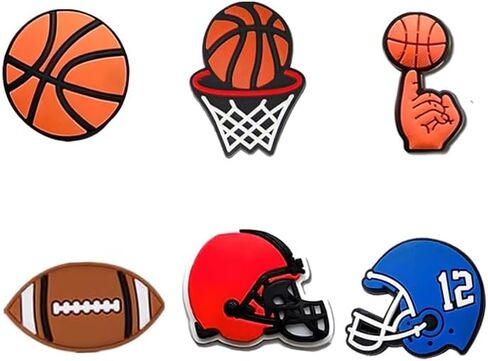 50Pcs Shoes Charms for Boys, No-random Sports Game Car Shoes Decoration Charms for Pins Sandals in Saudi Arabia