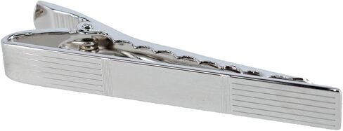 Trafalgar Men's Engine Turned Sterling Silver Lined Engraveable Tie Bar in Saudi Arabia