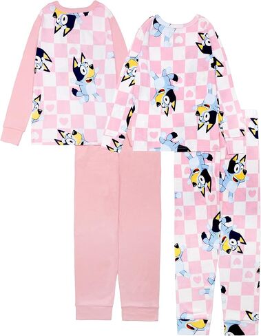 Bluey girls 4-piece Snug-fit Cotton Pajama Set, Soft & Cute for Kids in Saudi Arabia